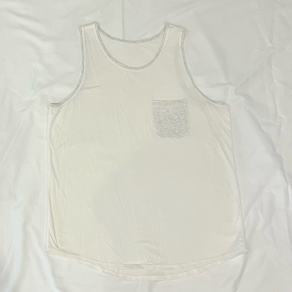 Lululemon White Tank Top With Pocket